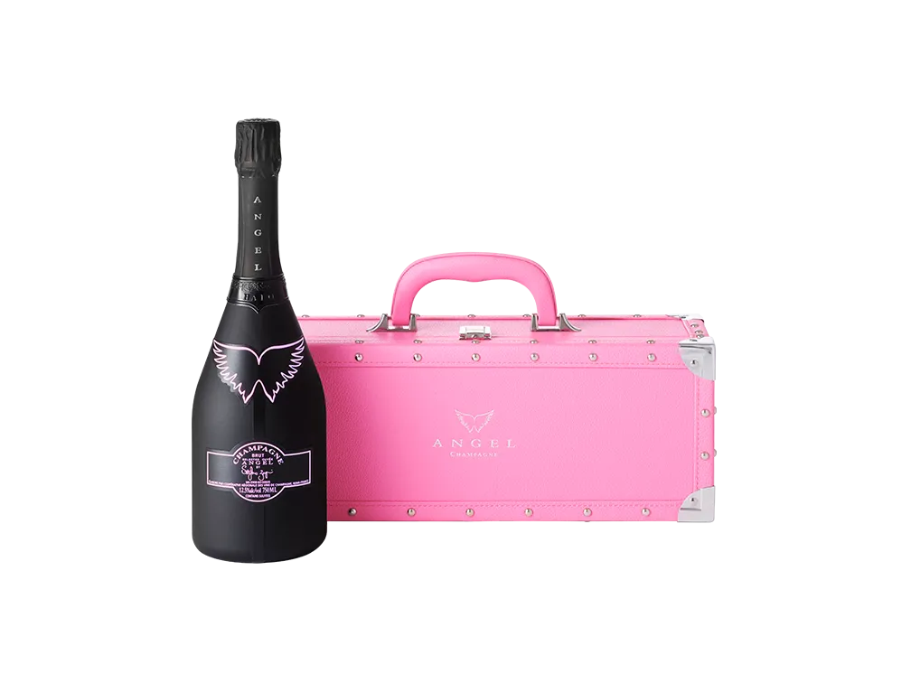 エンジェル白ピンク　空箱セット エンジェルシャンパン バレンタインデー限定品 空便(ケース\u0026カギ付き