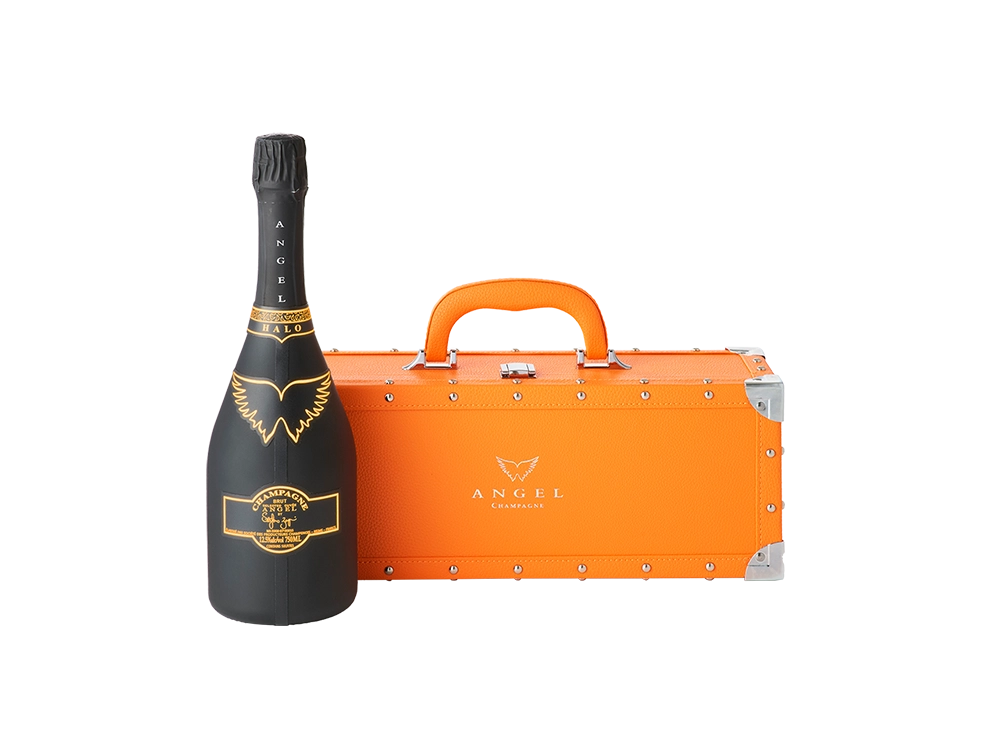 Angel エンジェルシャンパン　ハロウィン限定　オレンジ　ファー　空瓶　空箱 Angel エンジェルシャンパン ハロウィン限定 オレンジ ファー 空瓶 空